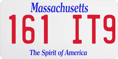 MA license plate 161IT9