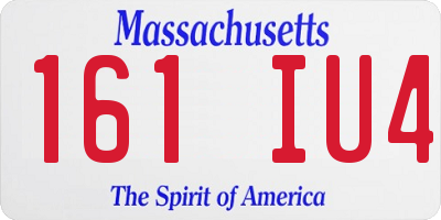 MA license plate 161IU4