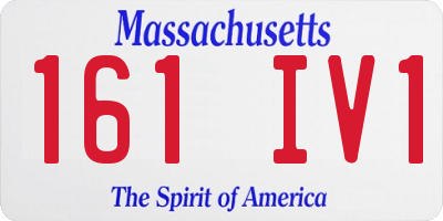 MA license plate 161IV1