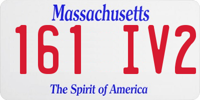 MA license plate 161IV2