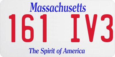MA license plate 161IV3