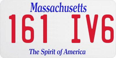 MA license plate 161IV6