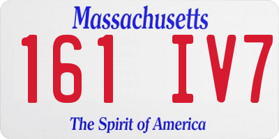 MA license plate 161IV7