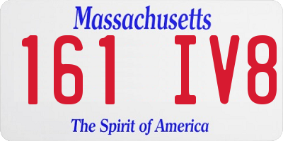 MA license plate 161IV8