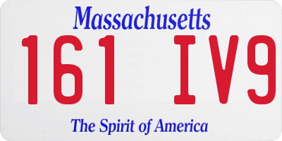 MA license plate 161IV9