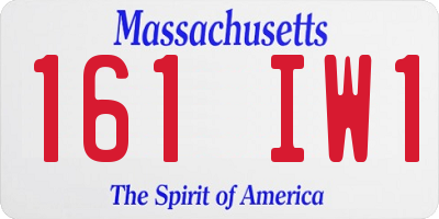 MA license plate 161IW1
