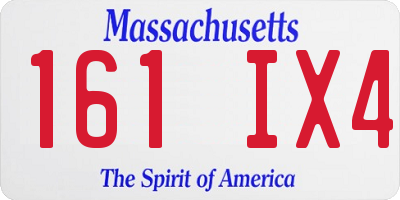 MA license plate 161IX4