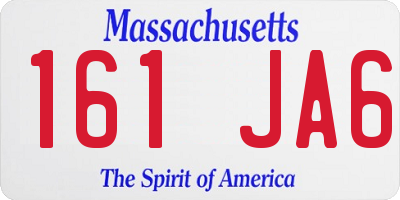 MA license plate 161JA6