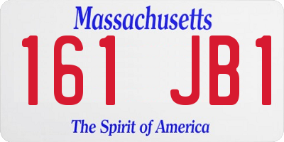 MA license plate 161JB1
