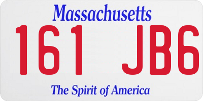 MA license plate 161JB6