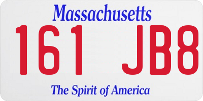 MA license plate 161JB8