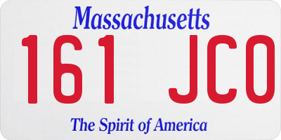 MA license plate 161JC0