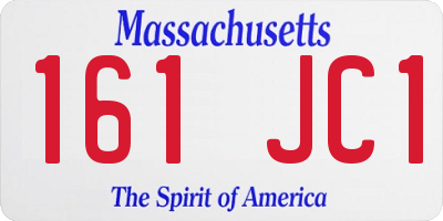 MA license plate 161JC1