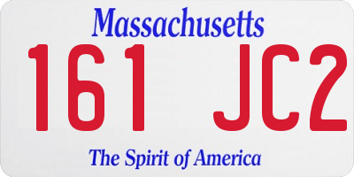 MA license plate 161JC2