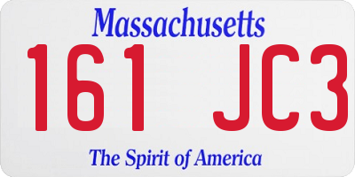 MA license plate 161JC3