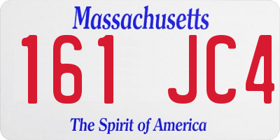 MA license plate 161JC4