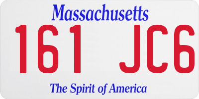 MA license plate 161JC6