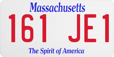 MA license plate 161JE1