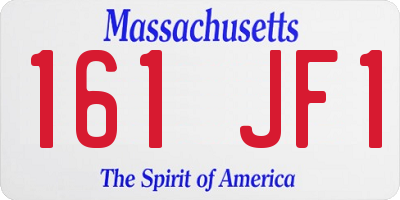 MA license plate 161JF1