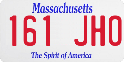 MA license plate 161JH0