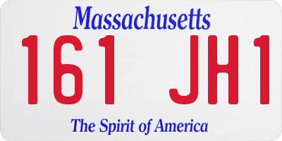 MA license plate 161JH1