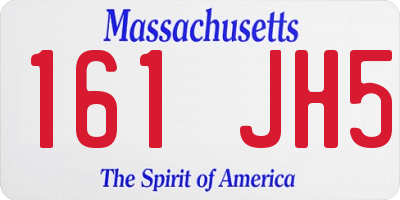 MA license plate 161JH5