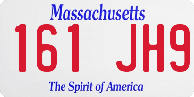 MA license plate 161JH9