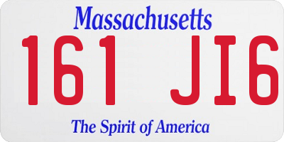 MA license plate 161JI6