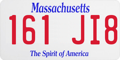 MA license plate 161JI8