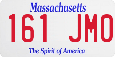 MA license plate 161JM0