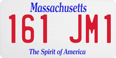 MA license plate 161JM1