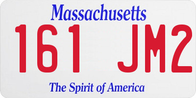 MA license plate 161JM2