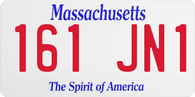 MA license plate 161JN1