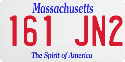 MA license plate 161JN2