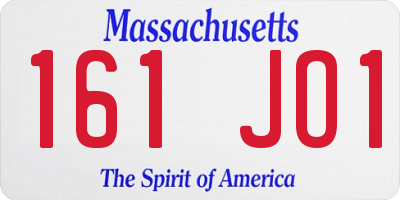 MA license plate 161JO1