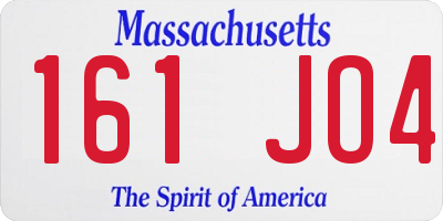 MA license plate 161JO4