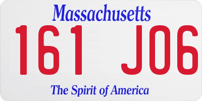 MA license plate 161JO6