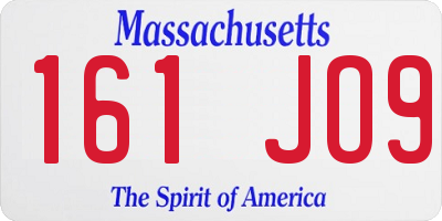 MA license plate 161JO9
