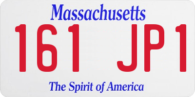 MA license plate 161JP1