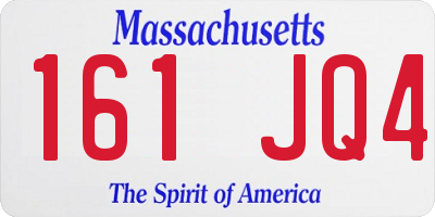 MA license plate 161JQ4