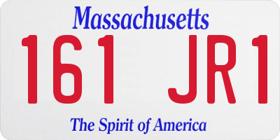 MA license plate 161JR1