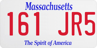 MA license plate 161JR5
