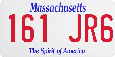 MA license plate 161JR6