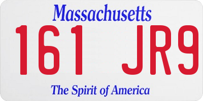MA license plate 161JR9