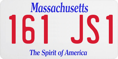 MA license plate 161JS1