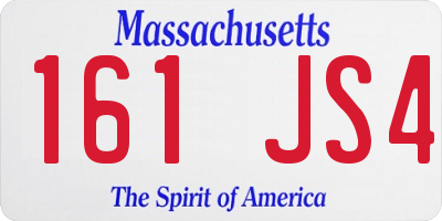 MA license plate 161JS4