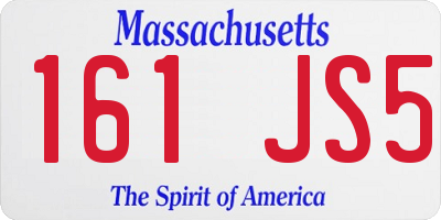 MA license plate 161JS5