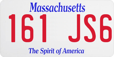 MA license plate 161JS6