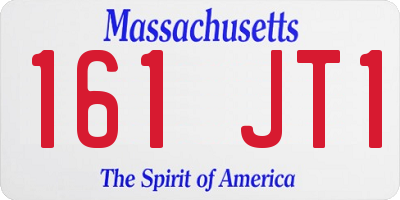 MA license plate 161JT1