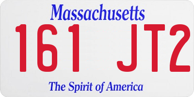 MA license plate 161JT2